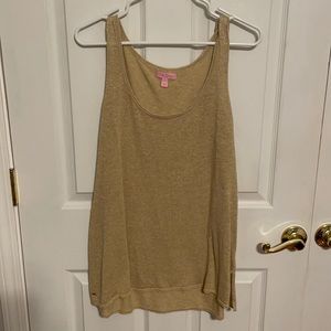 Lily Pulitzer Gold tank top